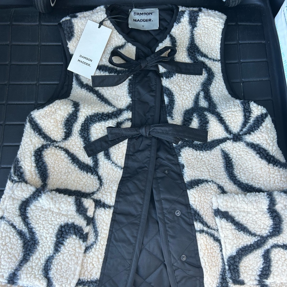 NWT DAMSON MADDER bows fleece Vest - Picture 7 of 11